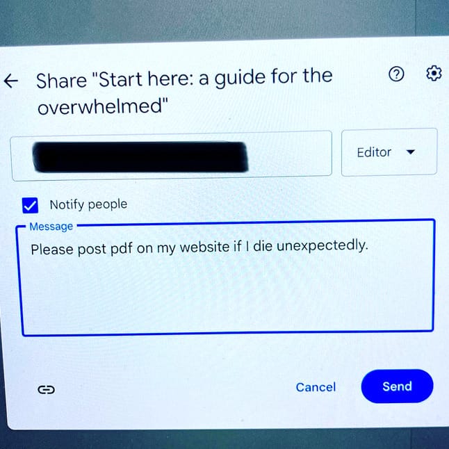 COMING NOVEMBER 2025 Start Here: a practical guide for the overwhelmed